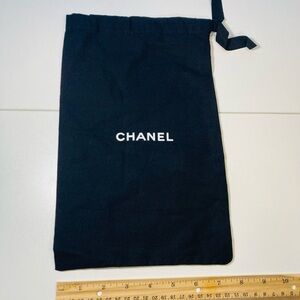 LIKE NEW CHANEL Black Dust Bag approx 7 1/2” x 12”